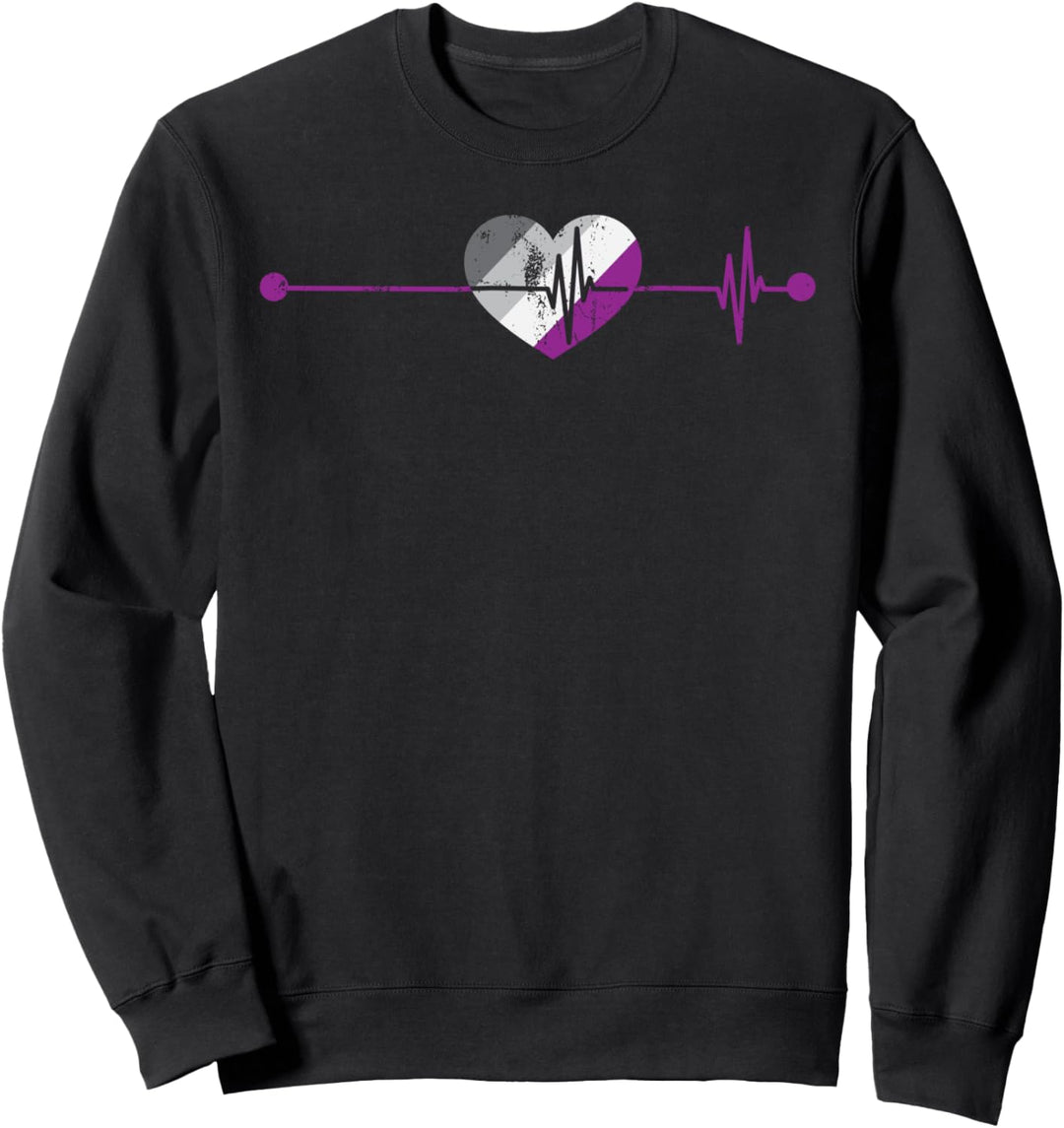 Ace Flagge Queer LGBTQIA Geschenk Herzschlag Asexuell Sweatshirt