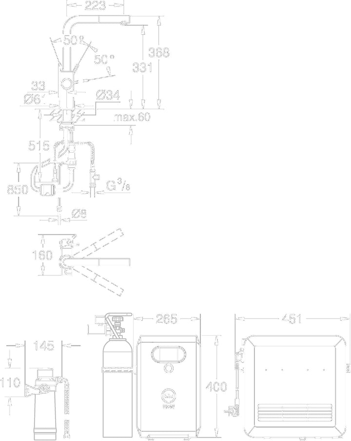GROHE Blue Professional, Küchenarmatur mit Sprudel-, Kühl- &amp; Filterfunktion (Wasserhahn für gefilter