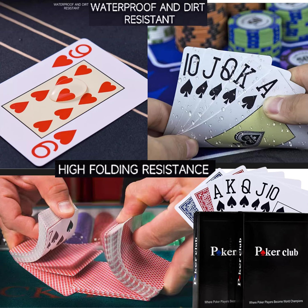 Poker Set für Pokerspiel. Robustes Kartenspiel und Pokerkoffer. Werde der Meister des Zufalls mit di