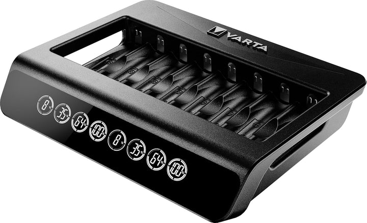 VARTA Akku Ladegerät, Batterieladegerät für wiederaufladbare AA/AAA, bis zu 8 Akku, LCD Multi Charge