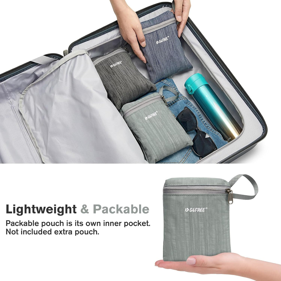 G4Free 10/15/20L Faltbarer Rucksack Klein, Wanderrucksack Leicht, Tagesrucksack Damen Herren für Wan