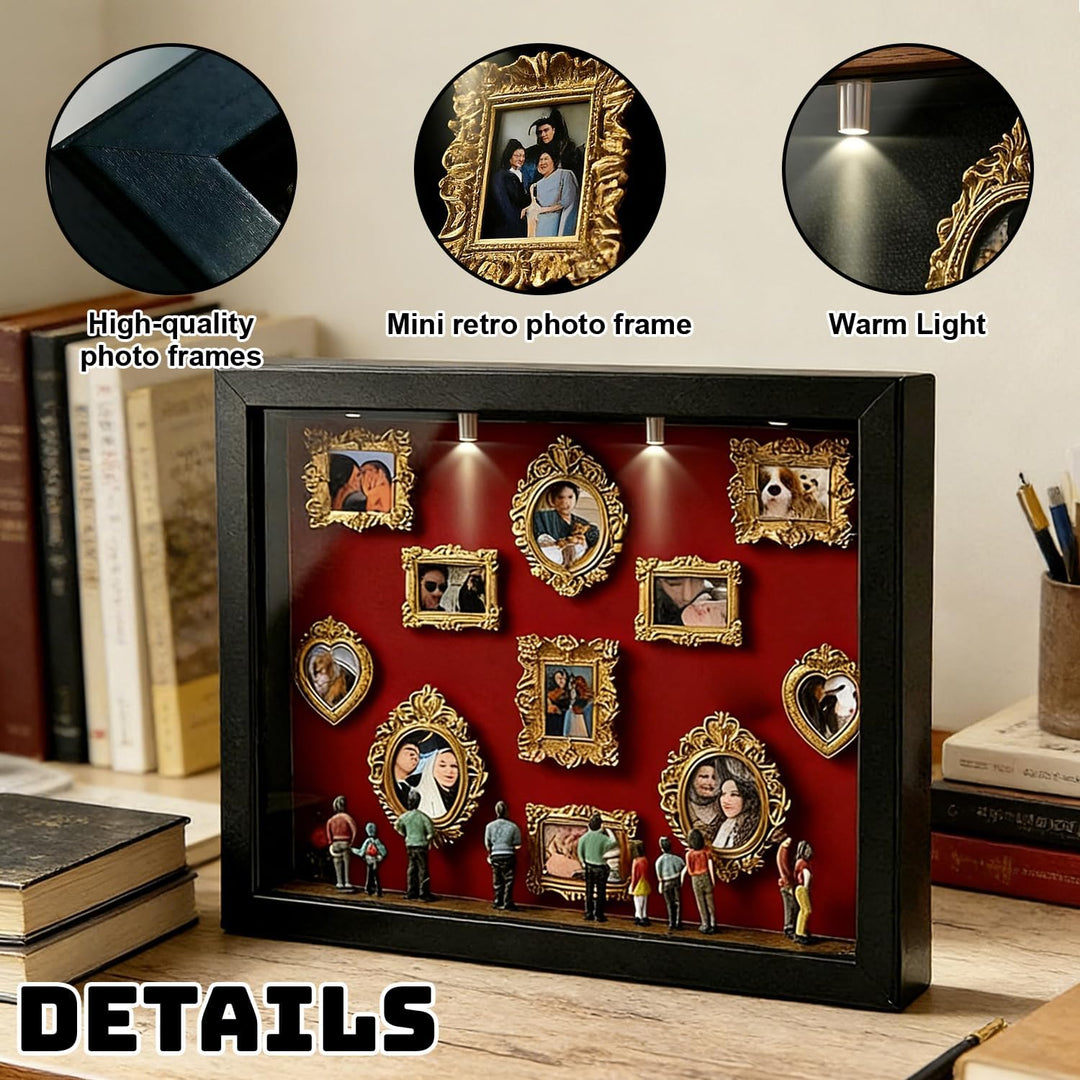 DIY Mini Museum Silhouette Box, DIY Mini Menschen Figuren Museum, Kreativ Bilderrahmen mit MINI Figu