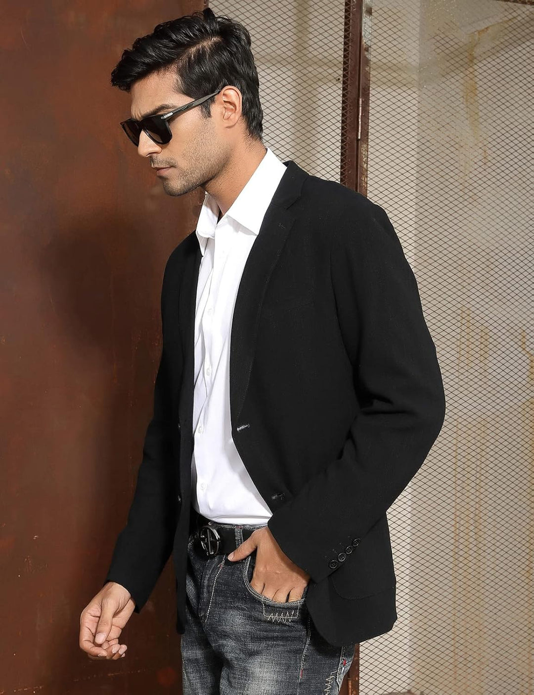 PJ PAUL JONES Herren Casual Slim Fit Leinen Jacke Leichtgewicht 2 Knopf Blazer Sporty Slim fit Leisu