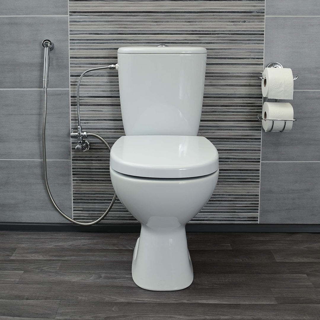 Cornat Bidet-Handbrausen-Set - Verwendbar an Armatur & Eckventil - Einfaches Umschalten - Inkl. Wand