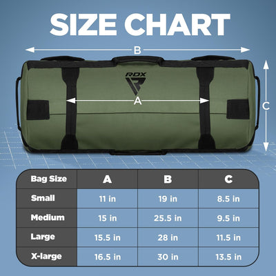 RDX Gewichtete Sporttasche für Krafttraining, Gewichtssack mit 8 Griffe, Gewicht Sandbag ungefüllten