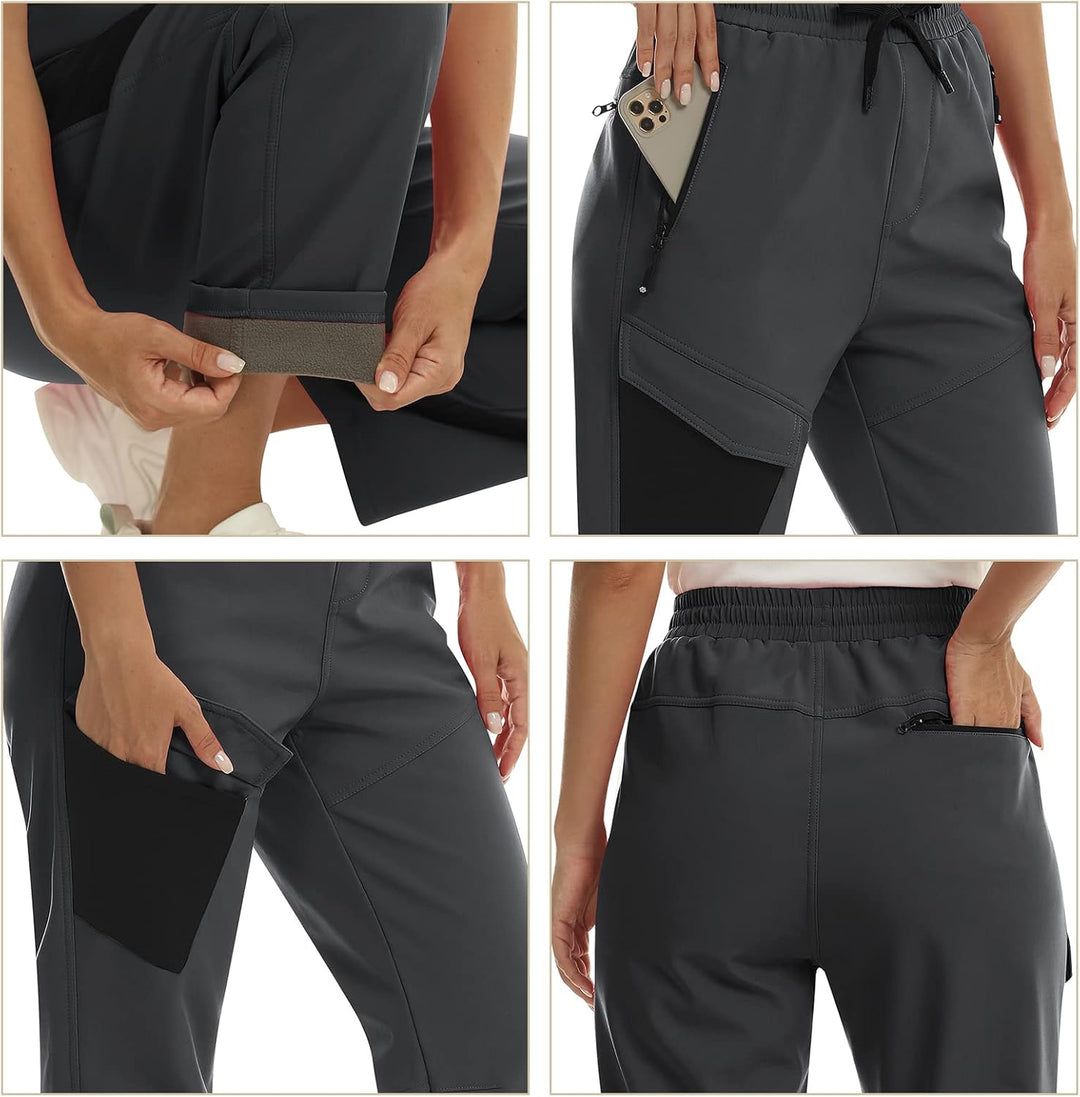 MoFiz Damen Wanderhose Skihose Softshellhose Outdoorhose Thermohose Winddichte Berghose Arbeitshose