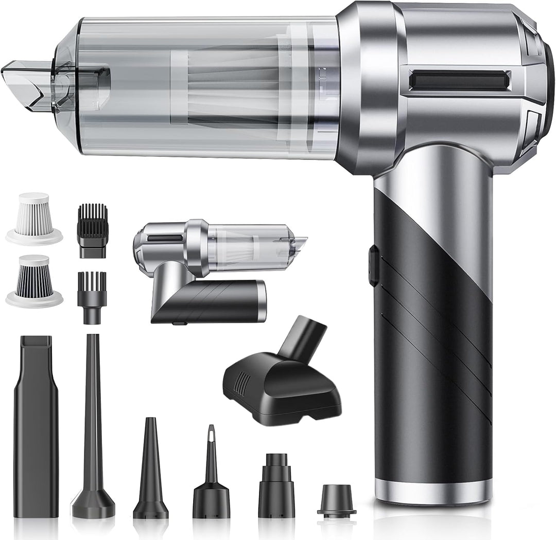 Handstaubsauger, 28000Pa Handstaubsauger Akku, 3 in 1 Faltbar Mini Staubsauger, Autostaubsauger mit