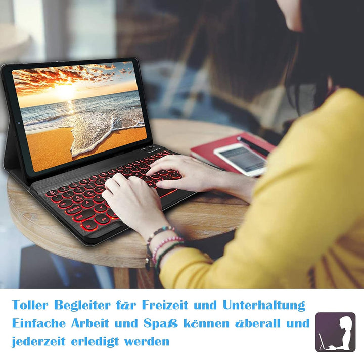 Wineecy Beleuchtete Tastatur Hülle für Xiaomi Pad 6 11 Zoll 2023 Tablet, Ultradünn leicht Schutzhüll