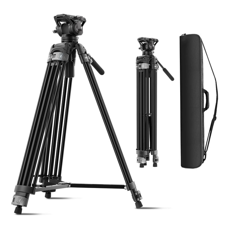 SIRUI AVT-02 Professionelles Video-Stativ mit 360° Fluidkopf – Schwerlast-Stativ, 190cm Höhe, inkl.