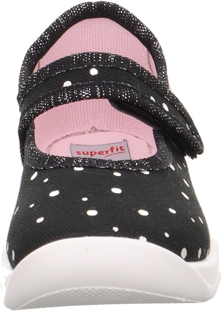 Superfit Mädchen BubbleHausschuh 25 EU Schwarz Silber 0010, 25 EU Schwarz Silber 0010