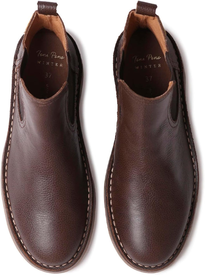 Toni Pons ISA-PO – Lederstiefelette für Damen mit seitlichen elastischen Einsätzen für eine perfekte