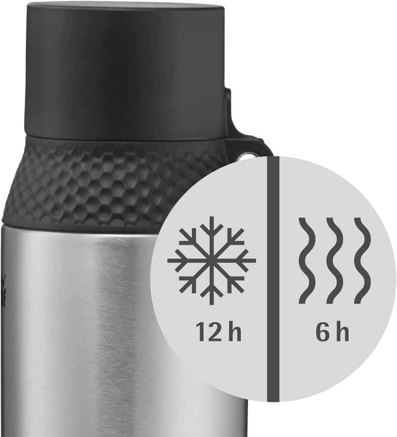 WMF Waterkant Iso2Go Trinkflasche Edelstahl 750ml, Thermosflasche, Isolierflasche, Kohlensäure geeig