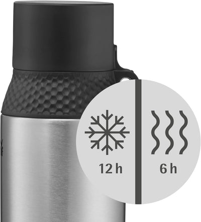 WMF Waterkant Iso2Go Trinkflasche Edelstahl 500ml, Thermosflasche, Isolierflasche, Kohlensäure geeig