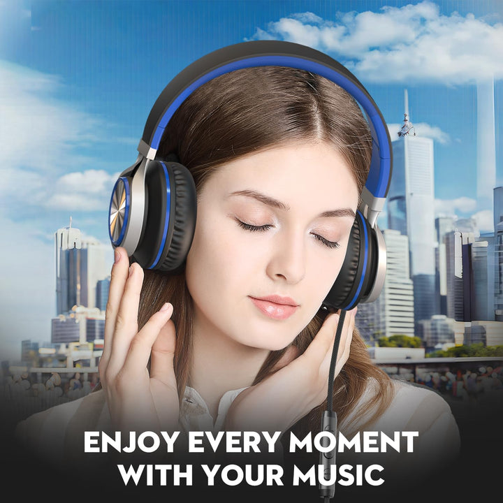 USB-C Kopfhörer mit Mikrofon und Lautstärkeregler, Over Ear Stereo Headsets für iPhone 15, 16 Pro, k