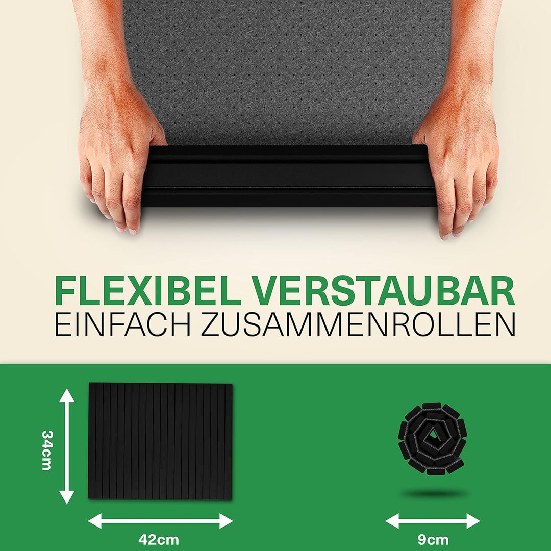Green'n'Modern Sofatablett rutschfest - Holz Bambus Getränkehalter Armlehne | Couch Tablett flexibel