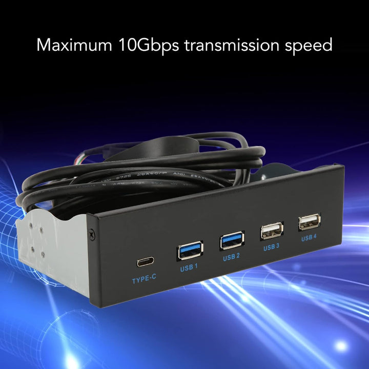 Bewinner 5,25 Zoll Medien Dashboard, Multifunktionales Dashboard Medien Frontpanel Audio, mit Zwei U
