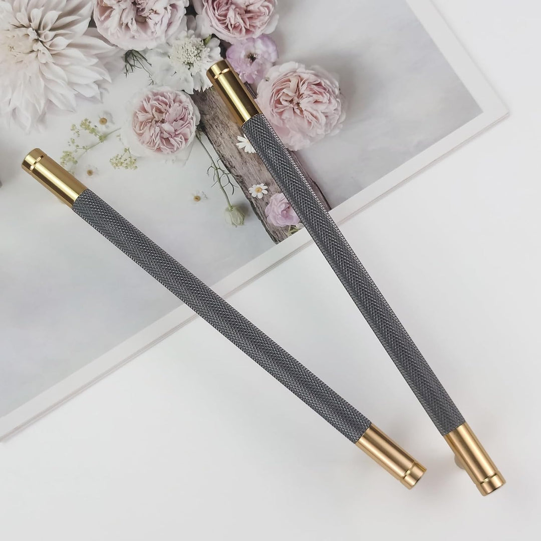 Pexintek 6 Stück Schrankgriffe Gold Moderne Griffe Möbel Möbelgriffe 192 mm Lochabstand Türgriffe kü