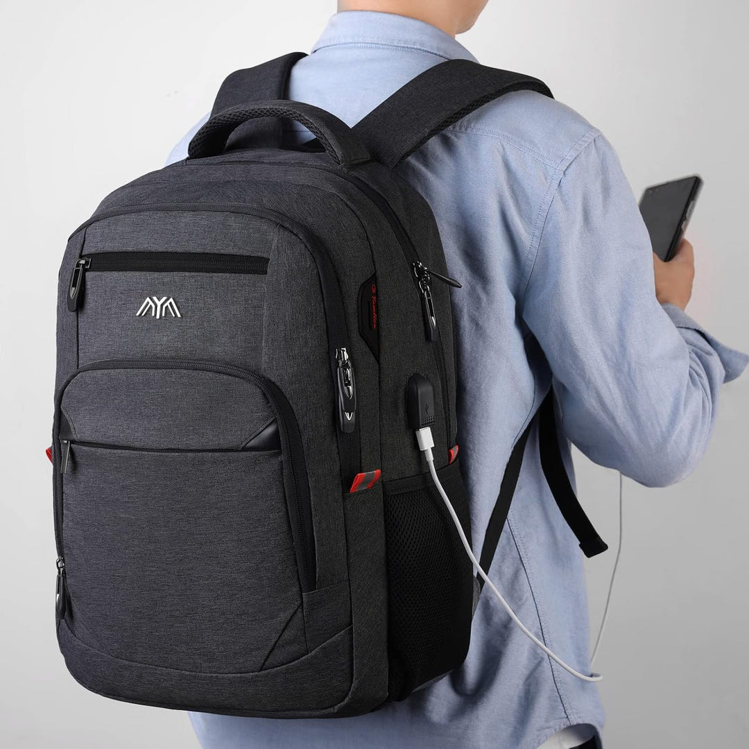 YAMTION Rucksack Herren Schulrucksack für 15.6 Zoll Laptop Rucksack Arbeit Wasserdicht Business Dayp