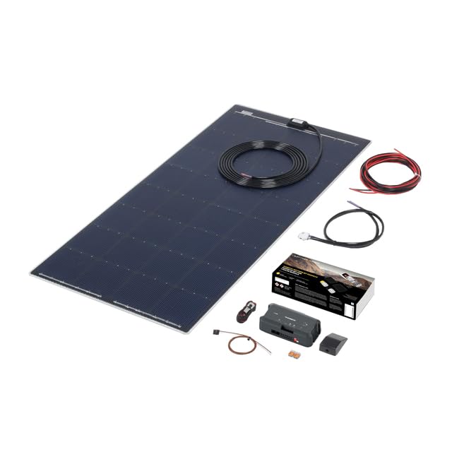 Solar-Komplettanlage Flat-Light MT 120 FL, 120 Wp, Schwarz, 2x54x112 cm, 4 kg, mit MPPT Solarregler