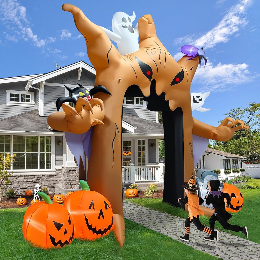 Kalolary 10FT Halloween Ghost Inflatables Aufblasbar Deko Dekoration, mit eingebauten LEDs Aufblasba