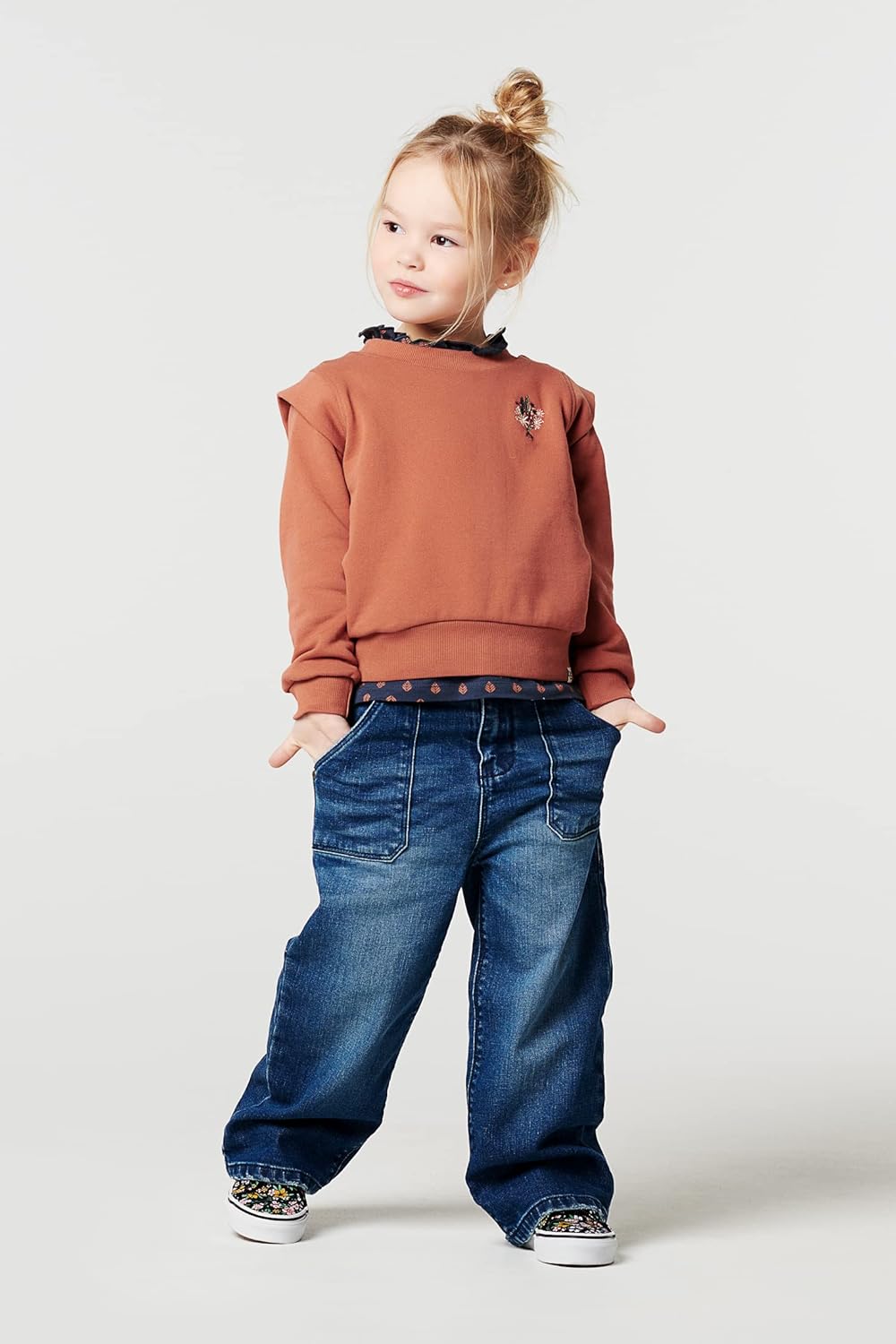 Noppies Mädchen Girls Denim Pants Wide Leg Fit Kik Jeans 104 Dark Blue, 104 Dark Blue