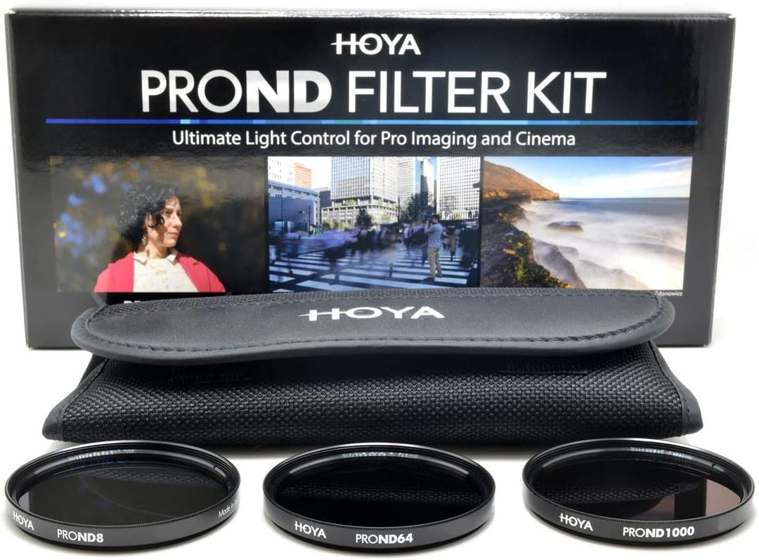 Hoya PRO ND KIT (8/64/1000) 62mm, Praktisches Set mit 3 verschiedenen Hoya PRP ND Filter zur Lichtre