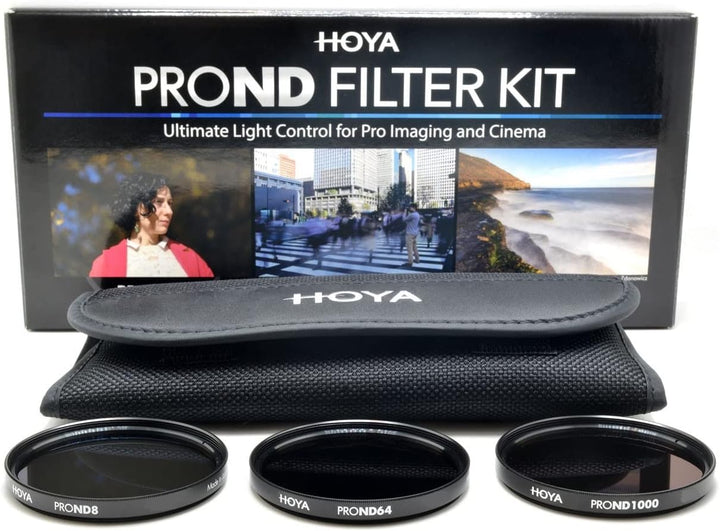 Hoya PRO ND KIT (8/64/1000) 72mm, Praktisches Set mit 3 verschiedenen Hoya PRP ND Filter zur Lichtre