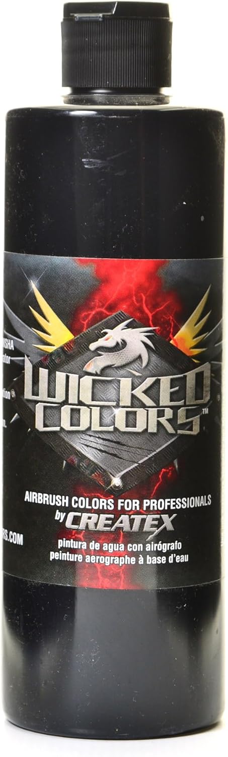 Createx Farbe Wicked Farben für Airbrush Detail Schwarz 16 Oz