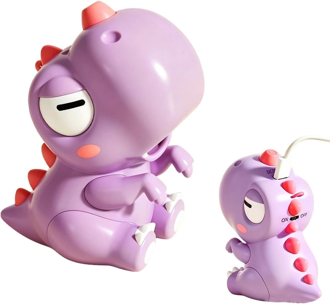 Wiederaufladbarer Tassenventilator - Elefant | Kompakt | Leise | 3 Gänge Purple Dinosaur, Purple Din