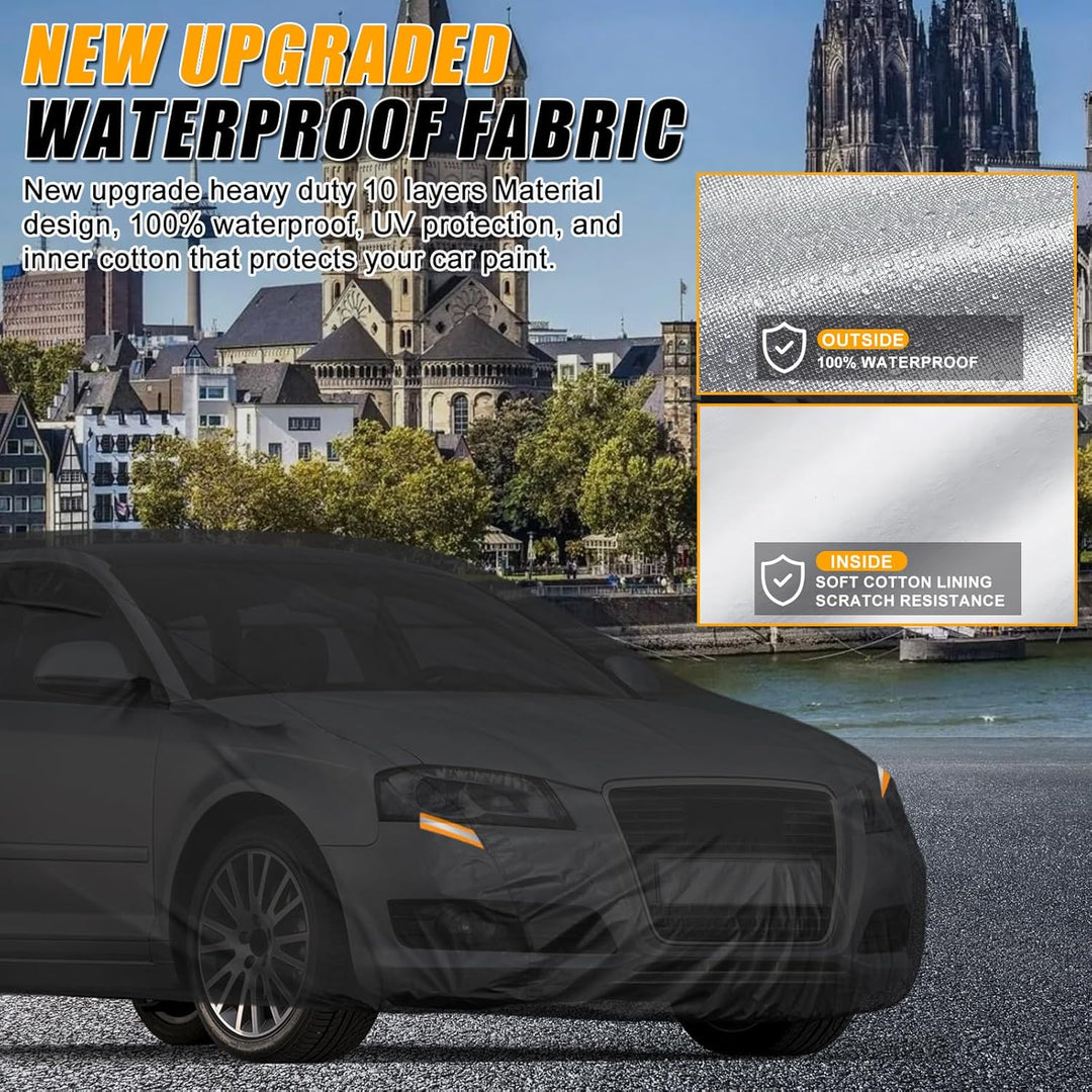 Autoabdeckung Wasserdicht für 1996-2011 Audi A3 8L/8P, Vollgarage Autoplane Auto Abdeckplane Winter