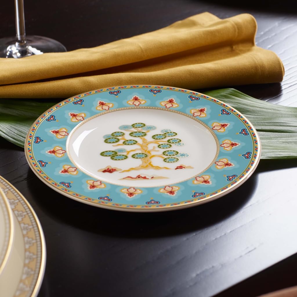 Villeroy & Boch Brotteller, Porzellan, Weiss/Blau