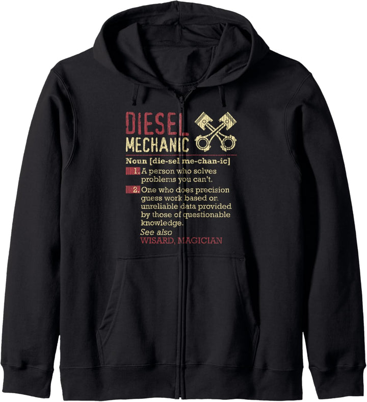 Diesel Mechanic Meaning Vintage Retro Design Funny Diesel Kapuzenjacke