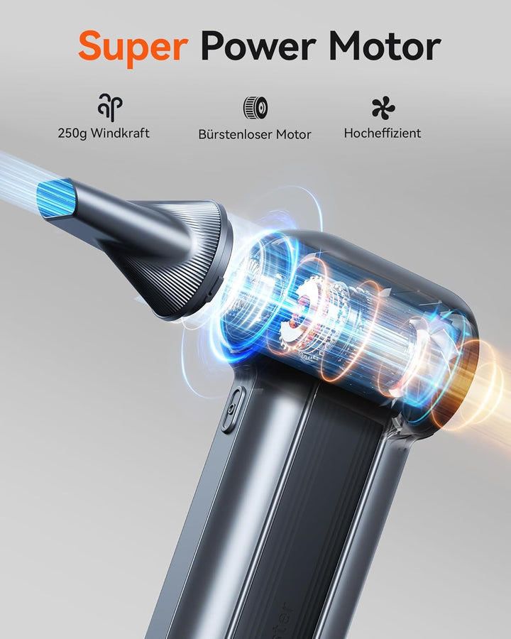 WOLFBOX MF100 Electric Air Duster-150000RPM Super Power Cordless Air Duster, wiederaufladbare Luftge