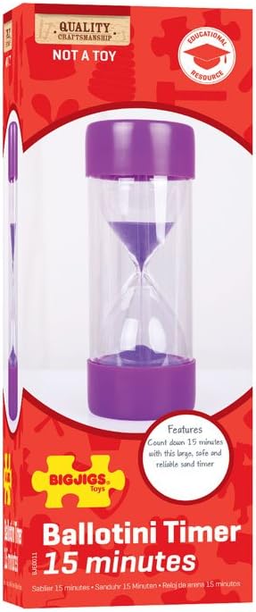 Bigjigs Toys Ballotini Sanduhr (15 Minuten)