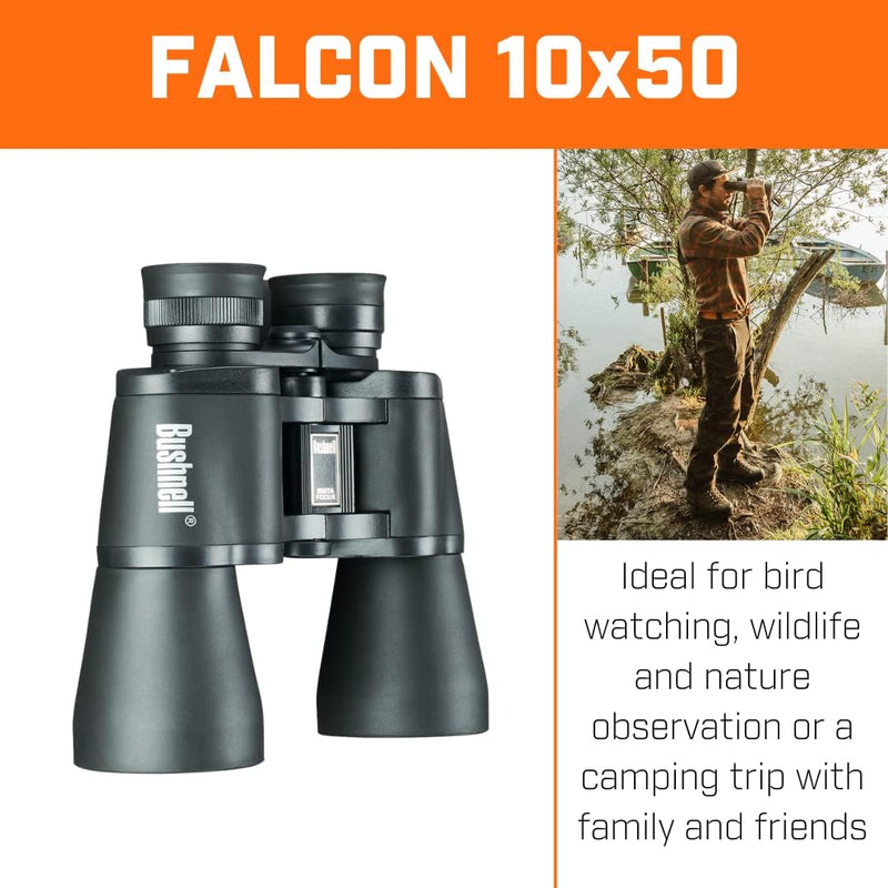 Bushnell - Falcon - 10x50 - Schwarz - Porroprisma - Weitwinkel - Fernglas - Wildlife - im Freien - V