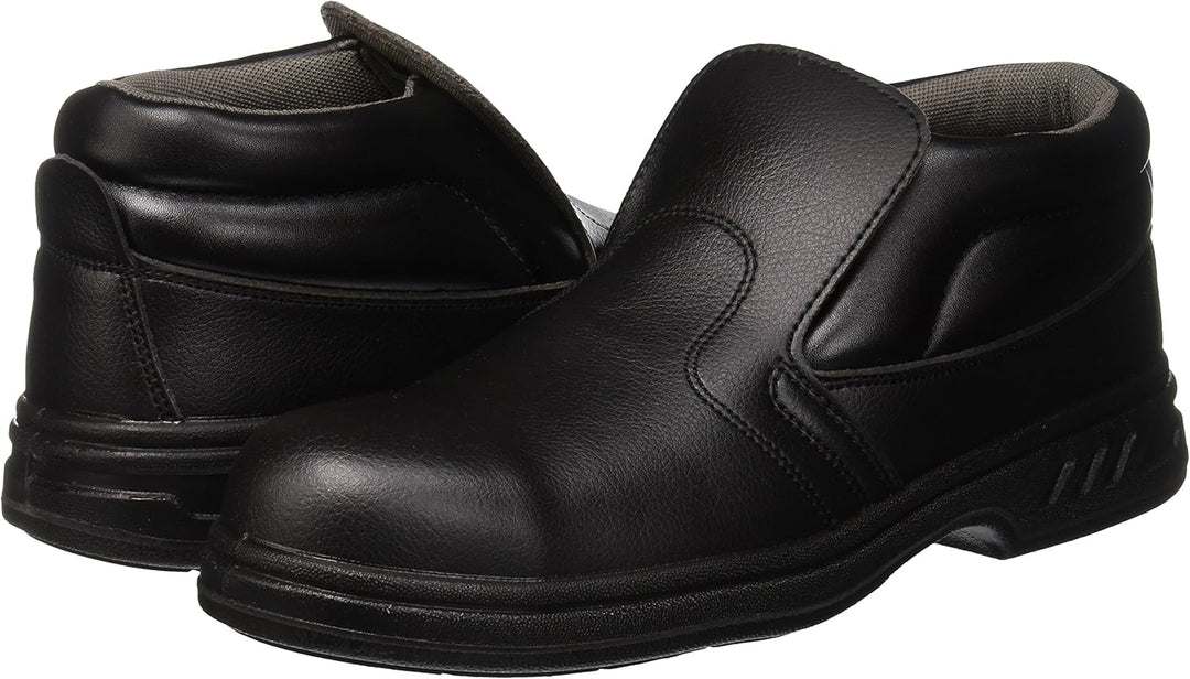 Portwest Steelite Schlupf-Sicherheitsstiefel S2, Grösse: 44, Farbe: Schwarz, FW83BKR44 44 EU Schwarz
