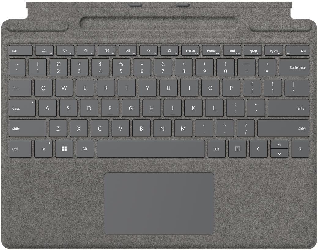 Microsoft Surface Pro 8 / 9 / X Signature Keyboard Platin im Bundle mit Slim Pen 2 Schwarz, QWERTZ -