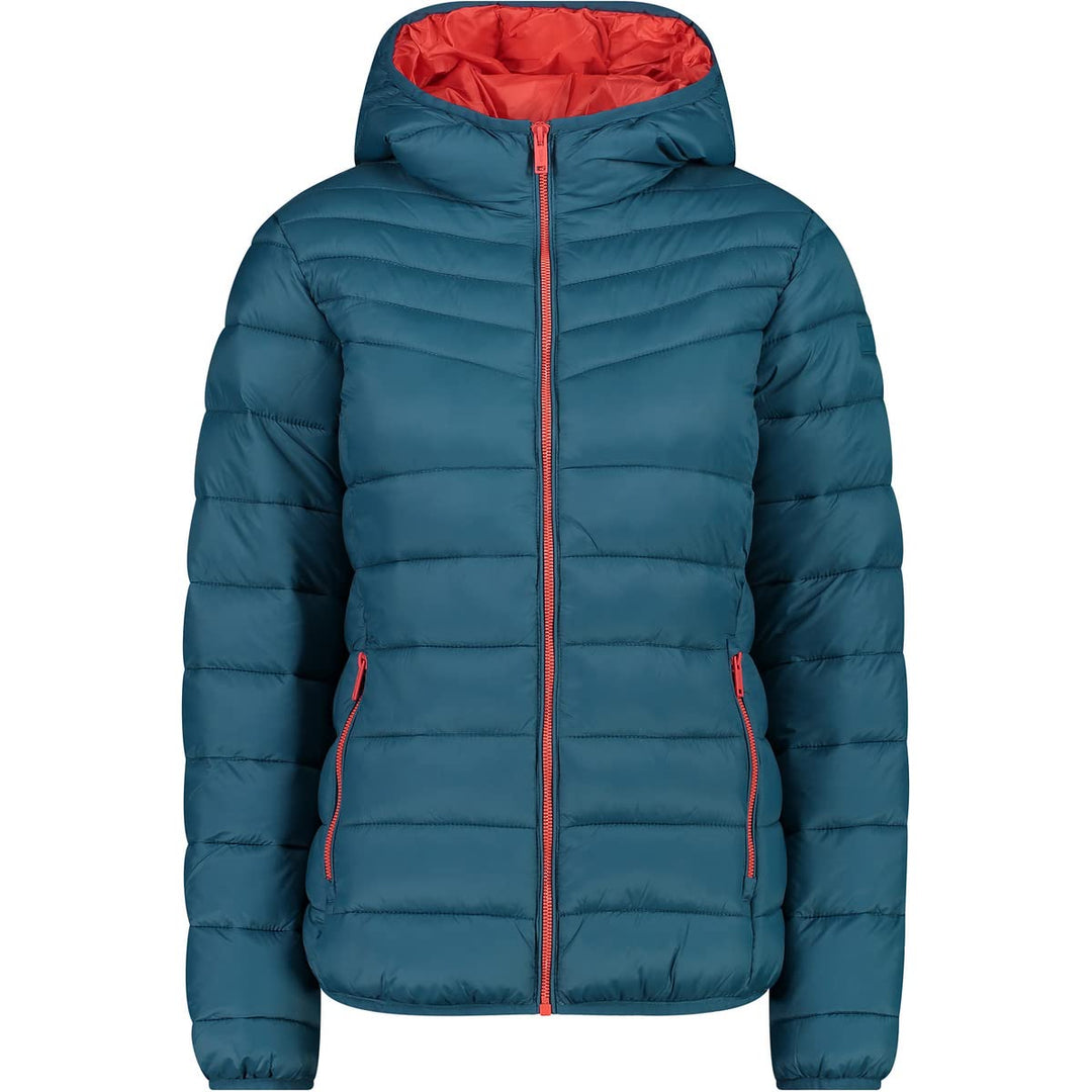 CMP Damen Damenjacke mit Fester Kapuze Coat 34 Tiefer See, 34 Tiefer See