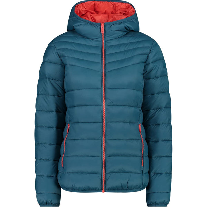CMP Damen Damenjacke mit Fester Kapuze Coat 34 Tiefer See, 34 Tiefer See