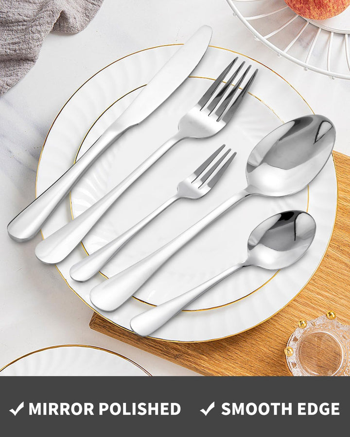 Besteck Set 12 Personen, 72 teilig Edelstahl Bestecksets, mit Steakmesser, Elegantes Essbesteck, Hoc