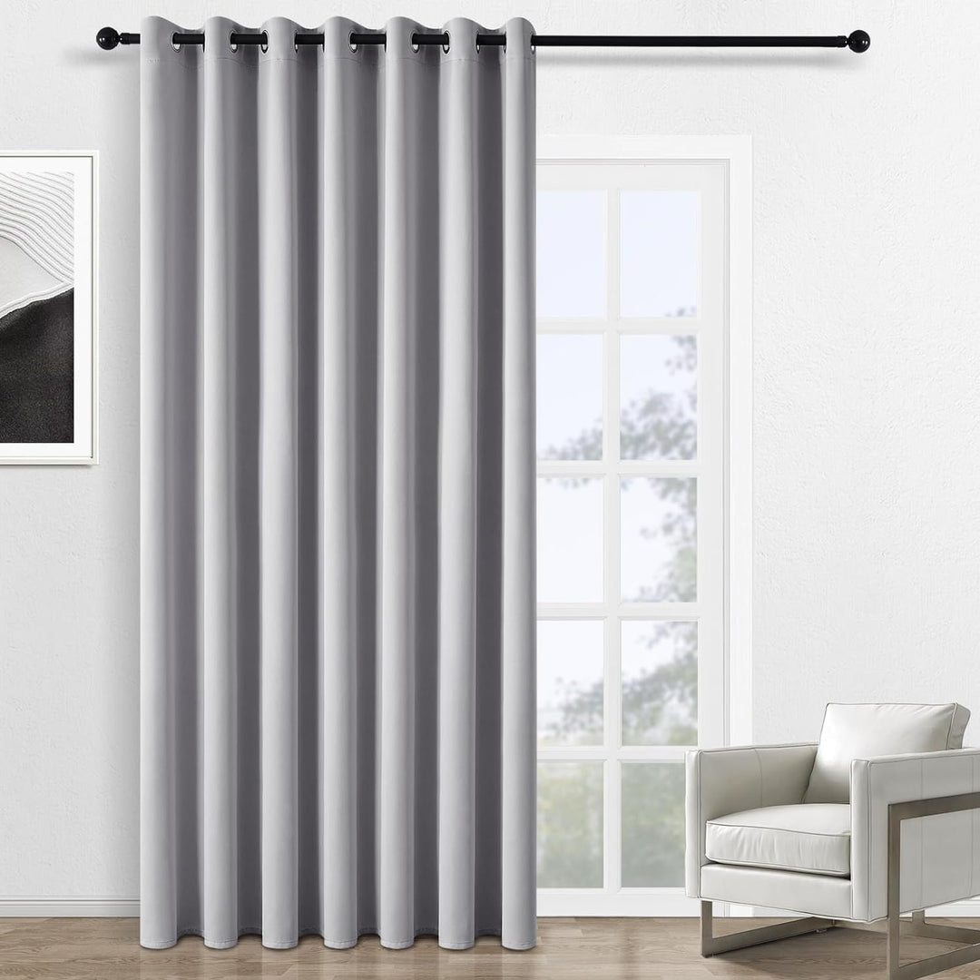 Topfinel Outdoor Vorhang Blickdicht Gardinen Mit Ösen Grau Verdunkelungsvorhang Fenster B 300 X H 24