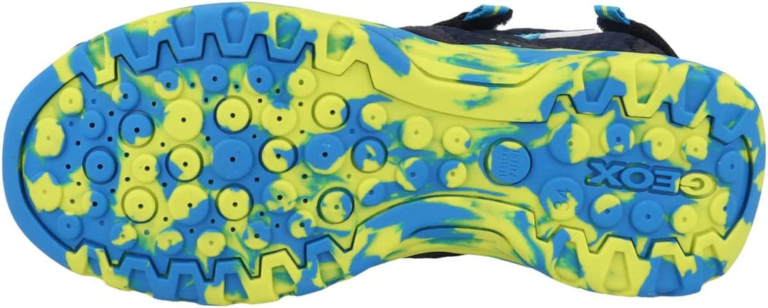 Geox Jungen J Borealis Boy Sandal 30 EU Navy Lime, 30 EU Navy Lime
