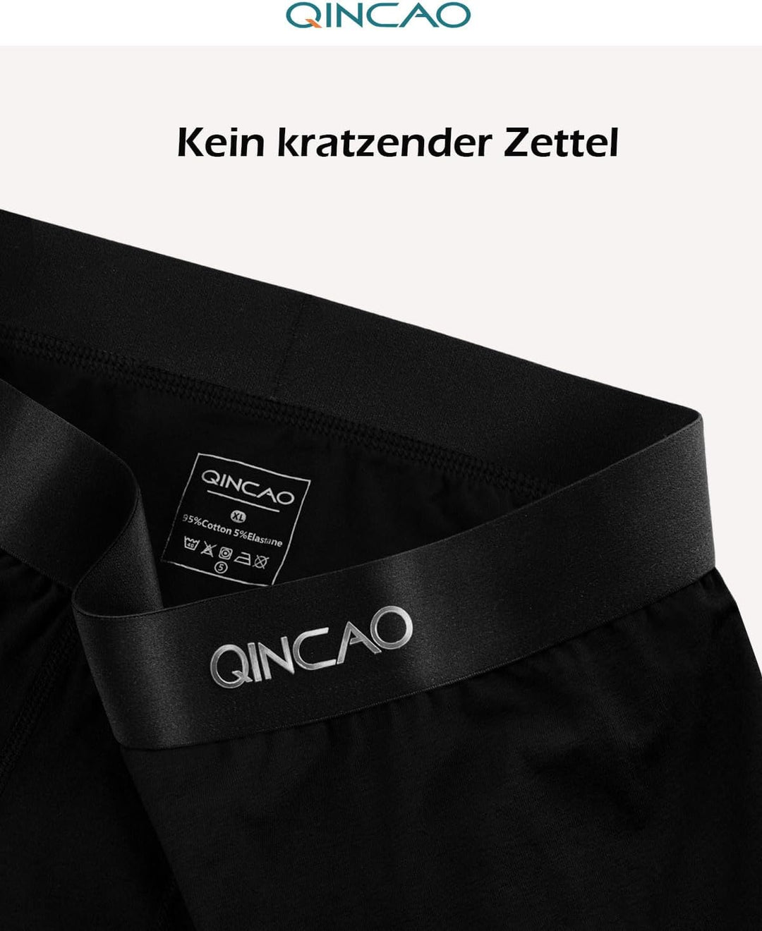 QINCAO Boxershorts Herren 6er Pack Ohne Kratzenden Zettel Männer Unterhosen Unterwäsche Boxer Baumwo