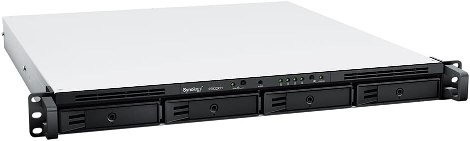 Synology RS822RP+ 4-Bay RackStation NAS AMD Ryzen V1500B 2GB RAM 4xRJ-45 1GbE LAN-Port, ohne HDs ohn