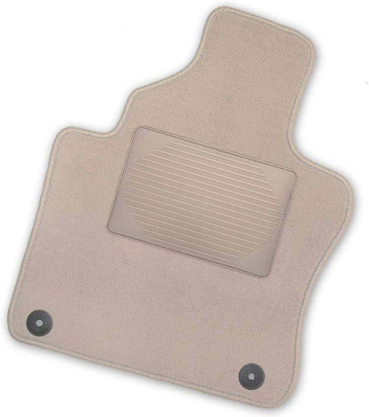 Bär-AfC Auto Fussmatten Exklusiv passend für Skoda Fabia 2 5J 2007-2014, Autoteppiche Velours Beige,