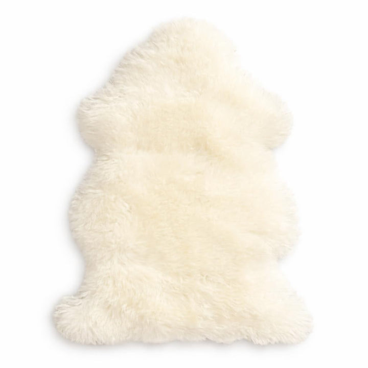 Cakla Lammfell Echt 120-130 cm - Schaffell Echt Gross - Fellteppich Weiss - Weich und Flauschig - Fe