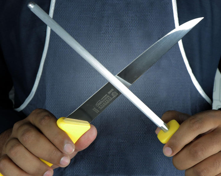 SMI Solingen Messerschärfer Wetzstahl für Messer - Messerschleifer, Schärfen, Wetzstab, Schleifstab