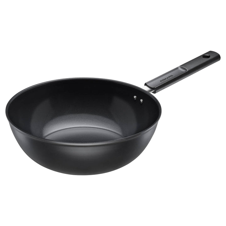 Fiskars Wokpfanne, Hard Face, Durchmesser 28 cm, Füllmenge: 4,5 Liter, Für alle Kochfelder geeignet,