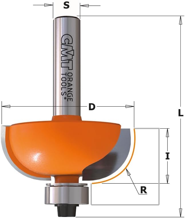 CMT Orange Tools 937.350.11 – Rodam Y. Convexo fragola. HM R S 8 D 38,1 12,7