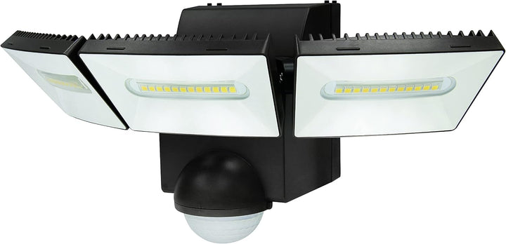 IQ Group Batterie LED Strahler, moderne Aussenleuchte mit 180 Grad Bewegungsmelder, Lampe IP44 für A
